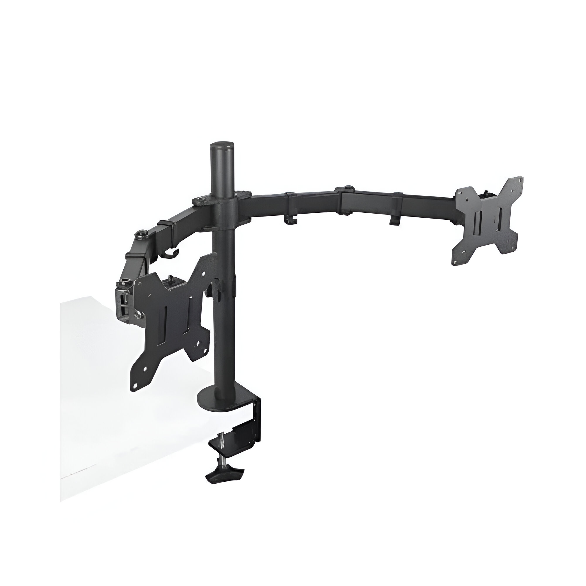 LED Monitor Mount Stand For 2 LED With Table Clamp Height Adjustable view 2